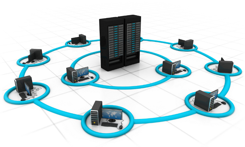 Computer Network and Internet Communication Concept