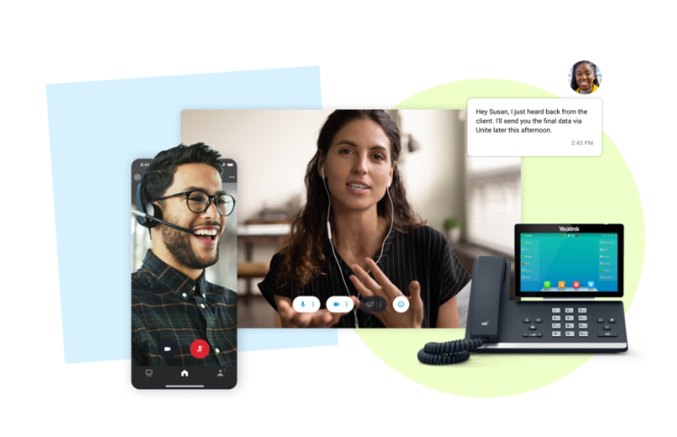 Woman smiling and talkin with headphones