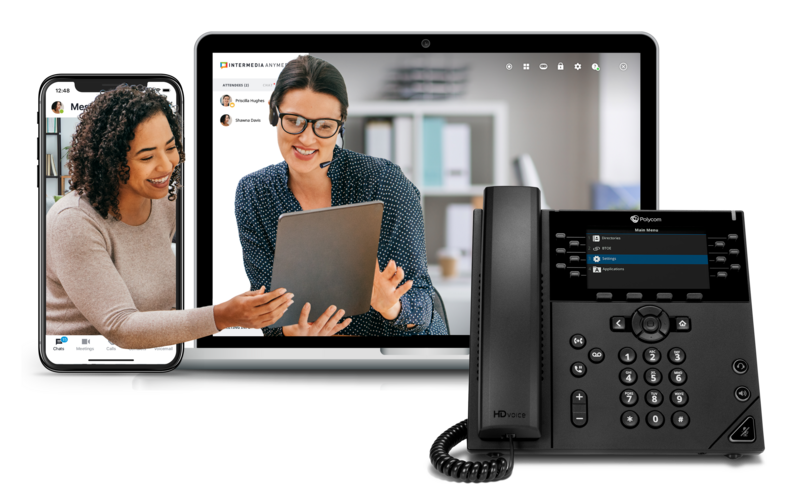 Woman talking on phone and smiling